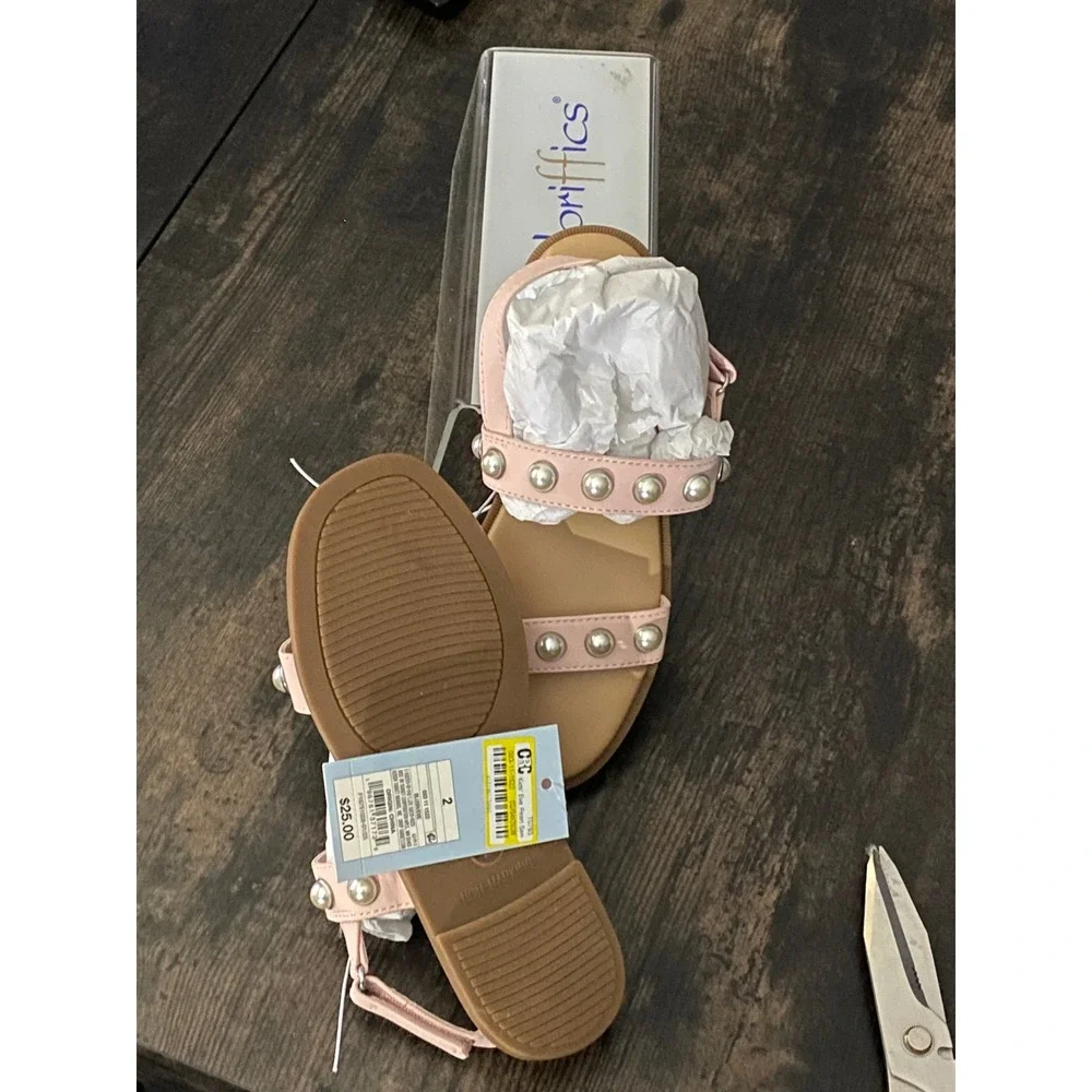 Little Girl Sandals Cat & Jack Eve‎ Pearl Blush 2 New With Tags
